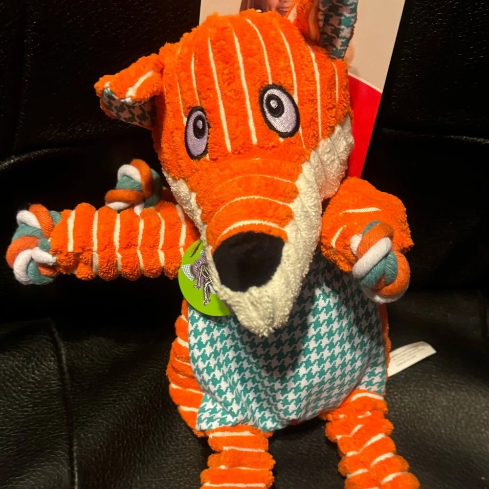 Kong knots L fox dog toy NEW